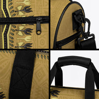 Gold African Dashiki With Fijian Tapa Pattern Duffle Bag LT14 - Polynesian Pride