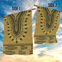 Gold African Dashiki With Fijian Tapa Pattern Garden Flag