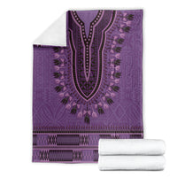 Purple African Dashiki With Fijian Tapa Pattern Blanket