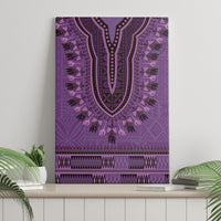 Purple African Dashiki With Fijian Tapa Pattern Canvas Wall Art