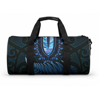 Blue African Dashiki With Aotearoa Maori Duffle Bag Paua Shell Mix Silver Fern LT14 One size Blue - Polynesian Pride