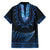 Blue African Dashiki With Aotearoa Maori Family Matching Summer Maxi Dress and Hawaiian Shirt Paua Shell Mix Silver Fern