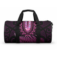Pink African Dashiki With Aotearoa Maori Duffle Bag Paua Shell Mix Silver Fern LT14 One size Pink - Polynesian Pride