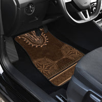 Brown African Dashiki With Tonga Ngatu Pattern Car Mats