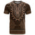 Brown African Dashiki With Tonga Ngatu Pattern T Shirt