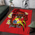 Personalised Tonga Emancipation Day Area Rug Tongan Ngatu Pattern - Red Version