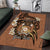 Personalised Tonga Emancipation Day Area Rug Tongan Ngatu Pattern - Brown Version