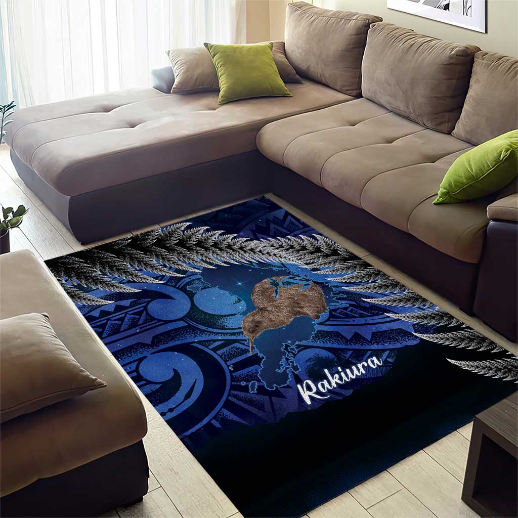 New Zealand Stewart Island Area Rug Rakiura Kiwi Maori Glowing Sky