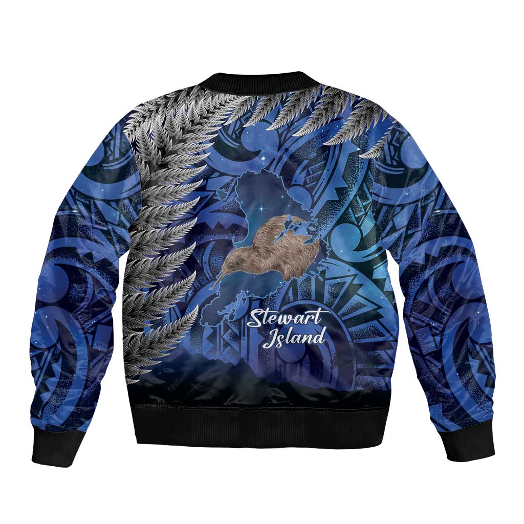 New Zealand Stewart Island Bomber Jacket Rakiura Kiwi Maori Glowing Sky LT14 - Polynesian Pride