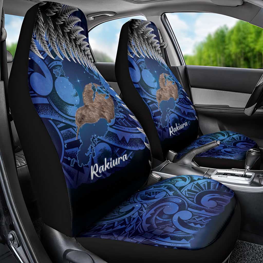 New Zealand Stewart Island Car Seat Cover Rakiura Kiwi Maori Glowing Sky