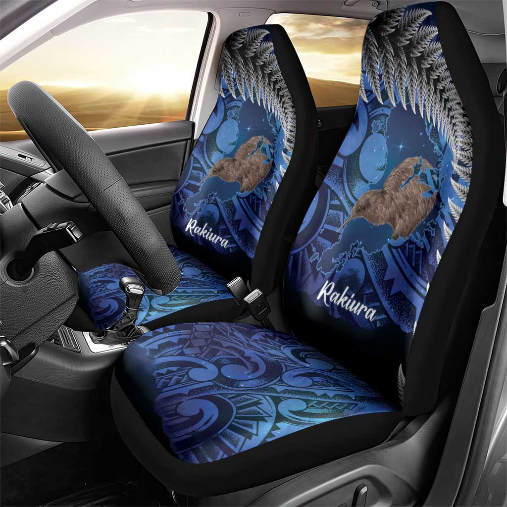 New Zealand Stewart Island Car Seat Cover Rakiura Kiwi Maori Glowing Sky