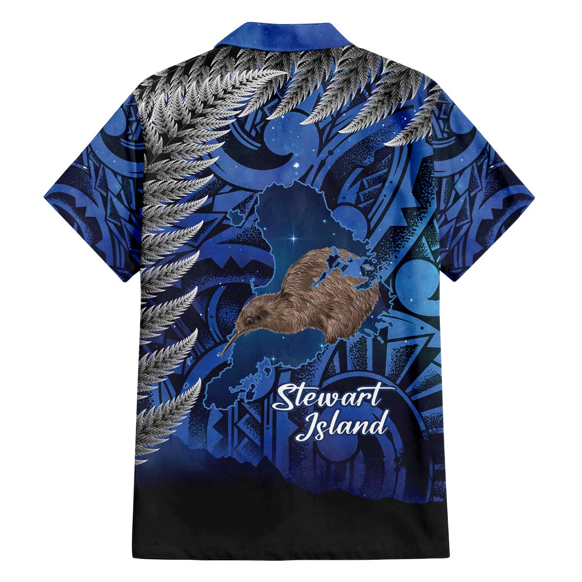 New Zealand Stewart Island Family Matching Off The Shoulder Long Sleeve Dress and Hawaiian Shirt Rakiura Kiwi Maori Glowing Sky
