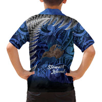 New Zealand Stewart Island Family Matching Tank Maxi Dress and Hawaiian Shirt Rakiura Kiwi Maori Glowing Sky LT14 - Polynesian Pride
