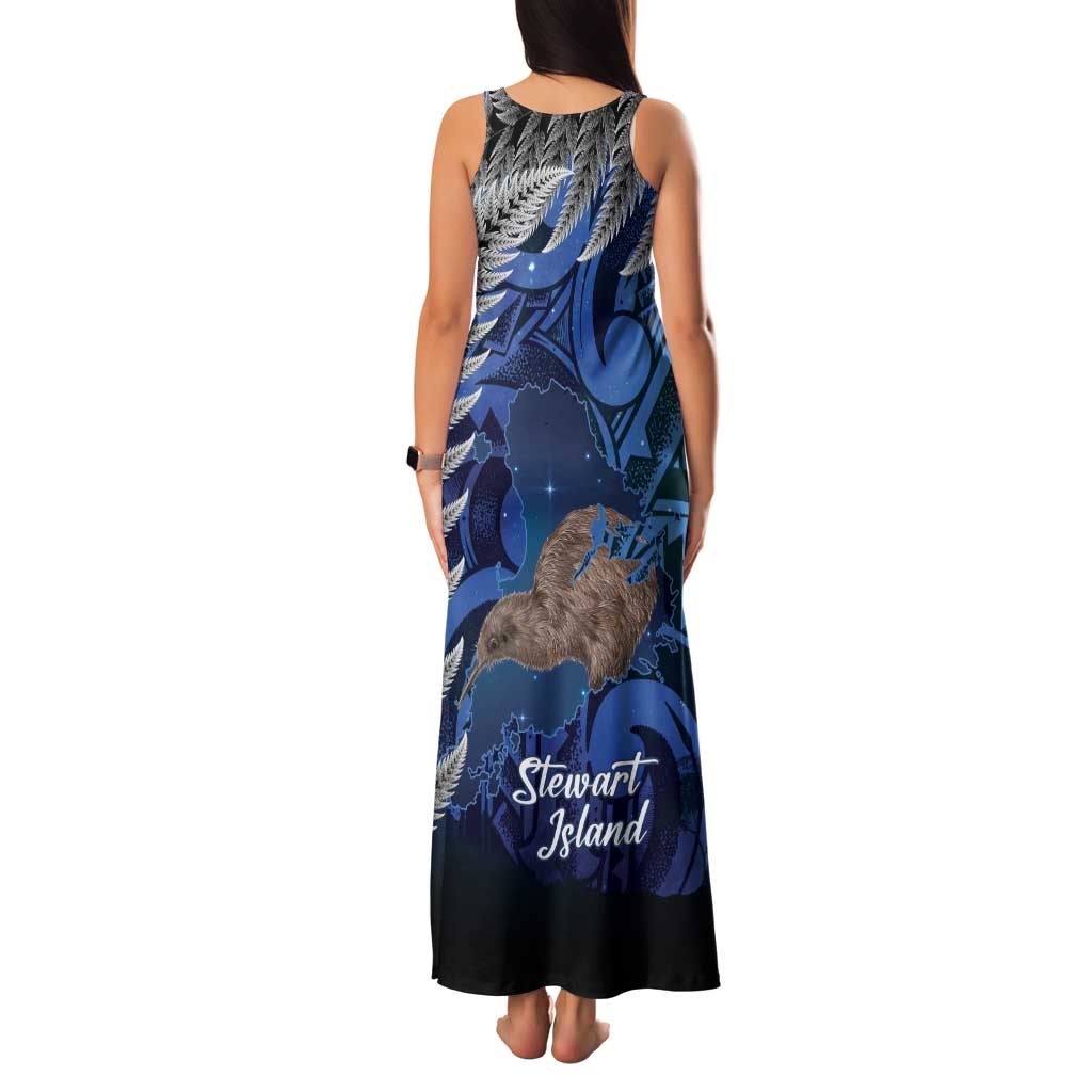 New Zealand Stewart Island Family Matching Tank Maxi Dress and Hawaiian Shirt Rakiura Kiwi Maori Glowing Sky LT14 - Polynesian Pride