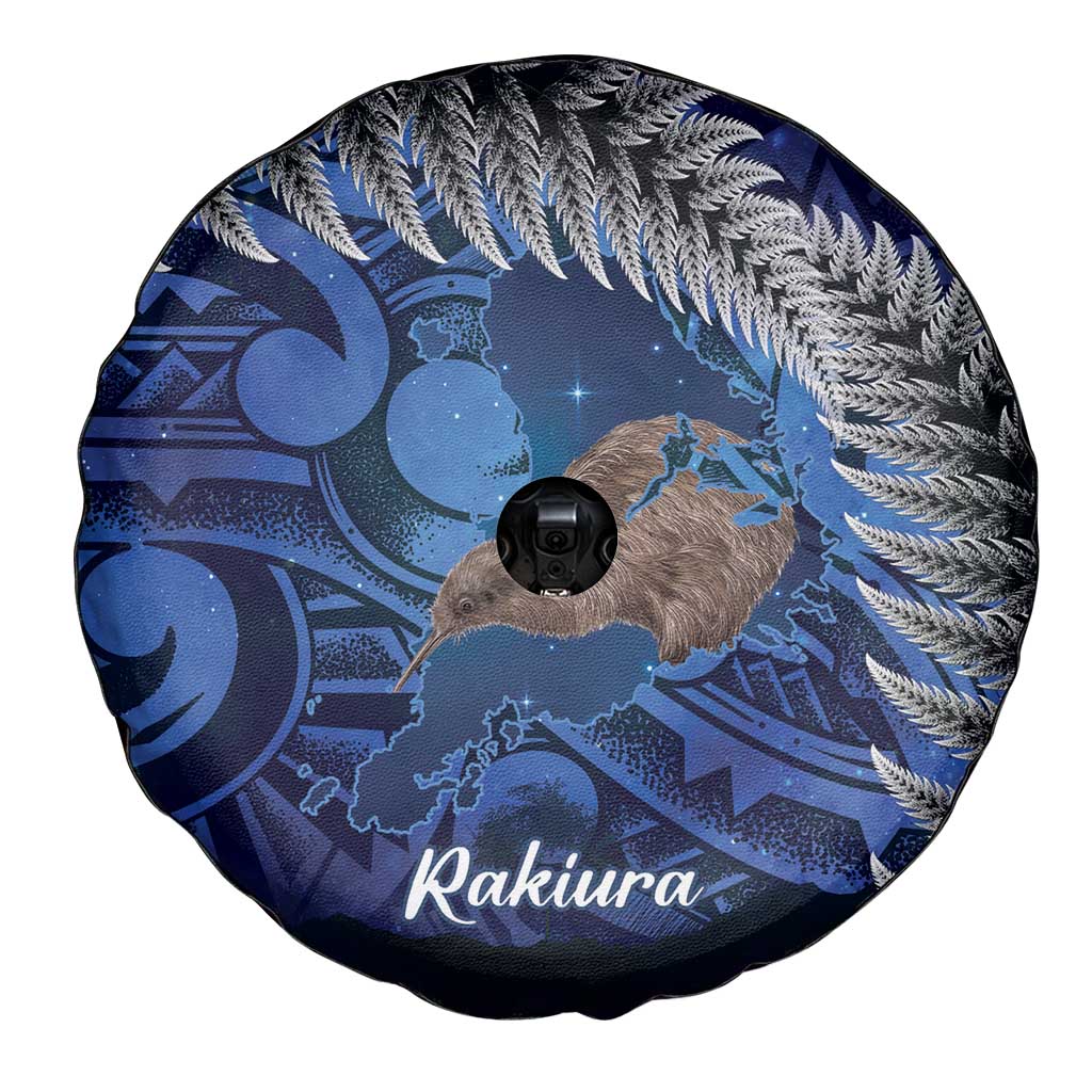 New Zealand Stewart Island Spare Tire Cover Rakiura Kiwi Maori Glowing Sky