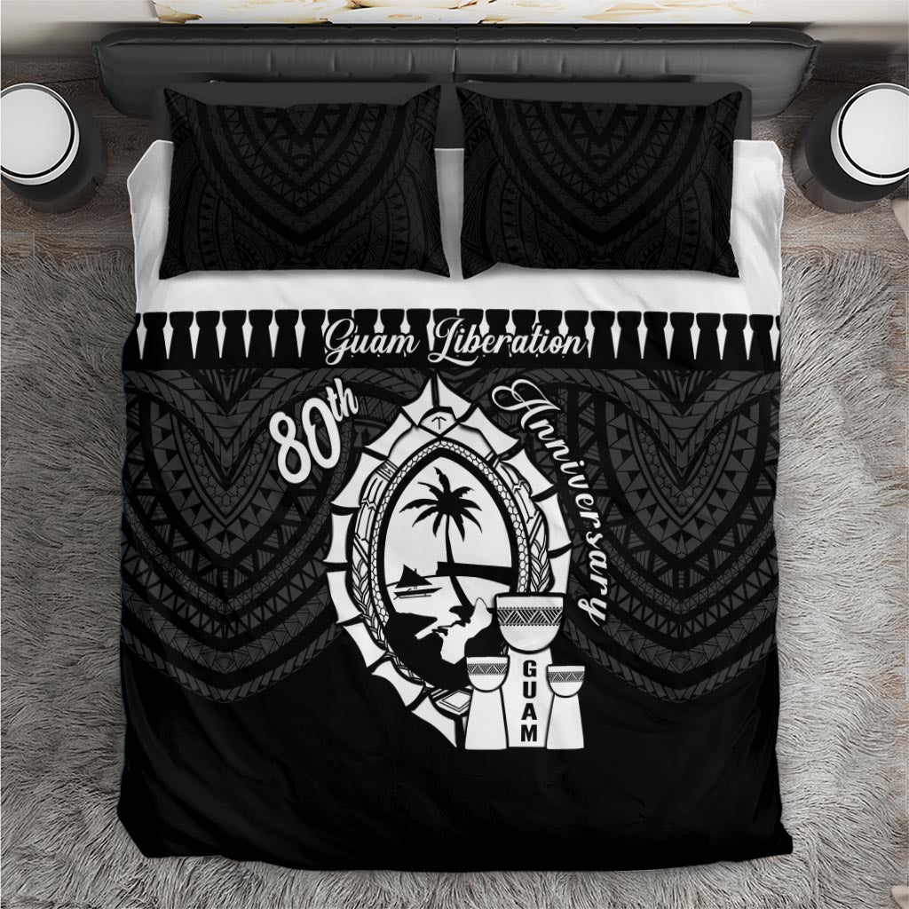 Guam Liberation Day Bedding Set Biba Guahan Chamorro 80th Anniversary - Black