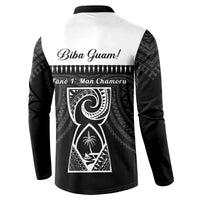 Guam Liberation Day Button Sweatshirt Biba Guahan Chamorro 80th Anniversary - Black