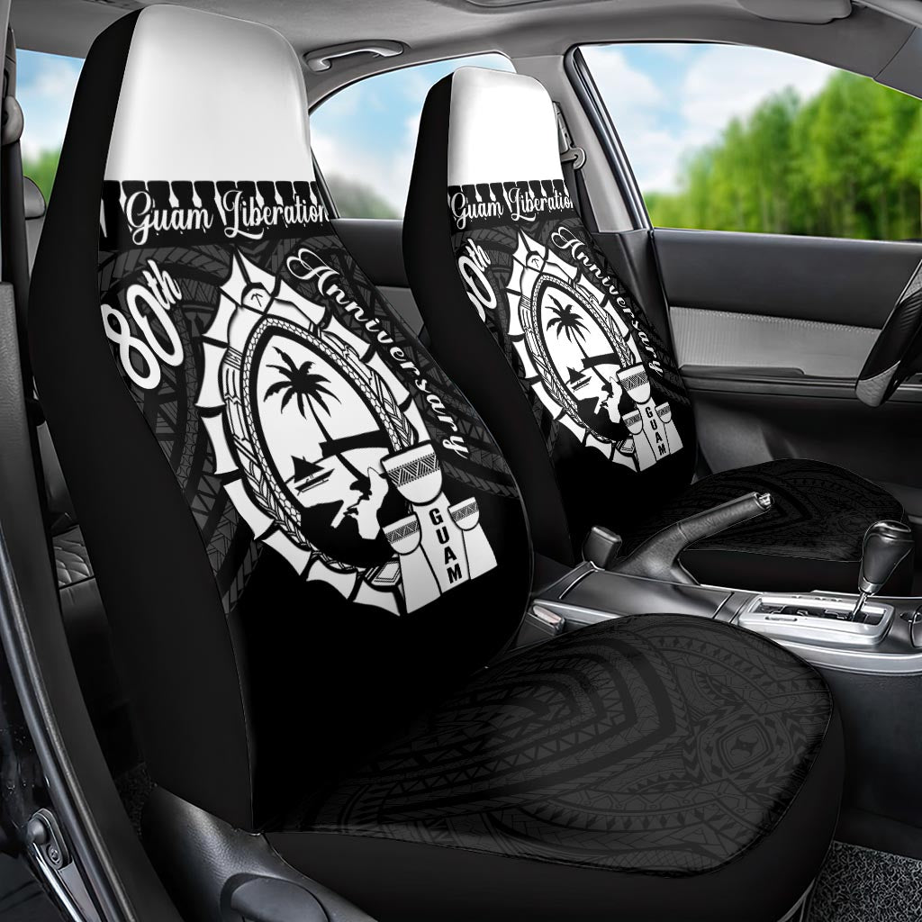 Guam Liberation Day Car Seat Cover Biba Guahan Chamorro 80th Anniversary - Black