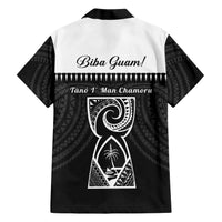 Guam Liberation Day Family Matching Short Sleeve Bodycon Dress and Hawaiian Shirt Biba Guahan Chamorro 80th Anniversary - Black