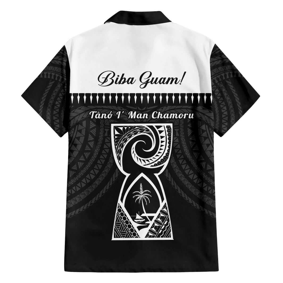 Guam Liberation Day Family Matching Summer Maxi Dress and Hawaiian Shirt Biba Guahan Chamorro 80th Anniversary - Black