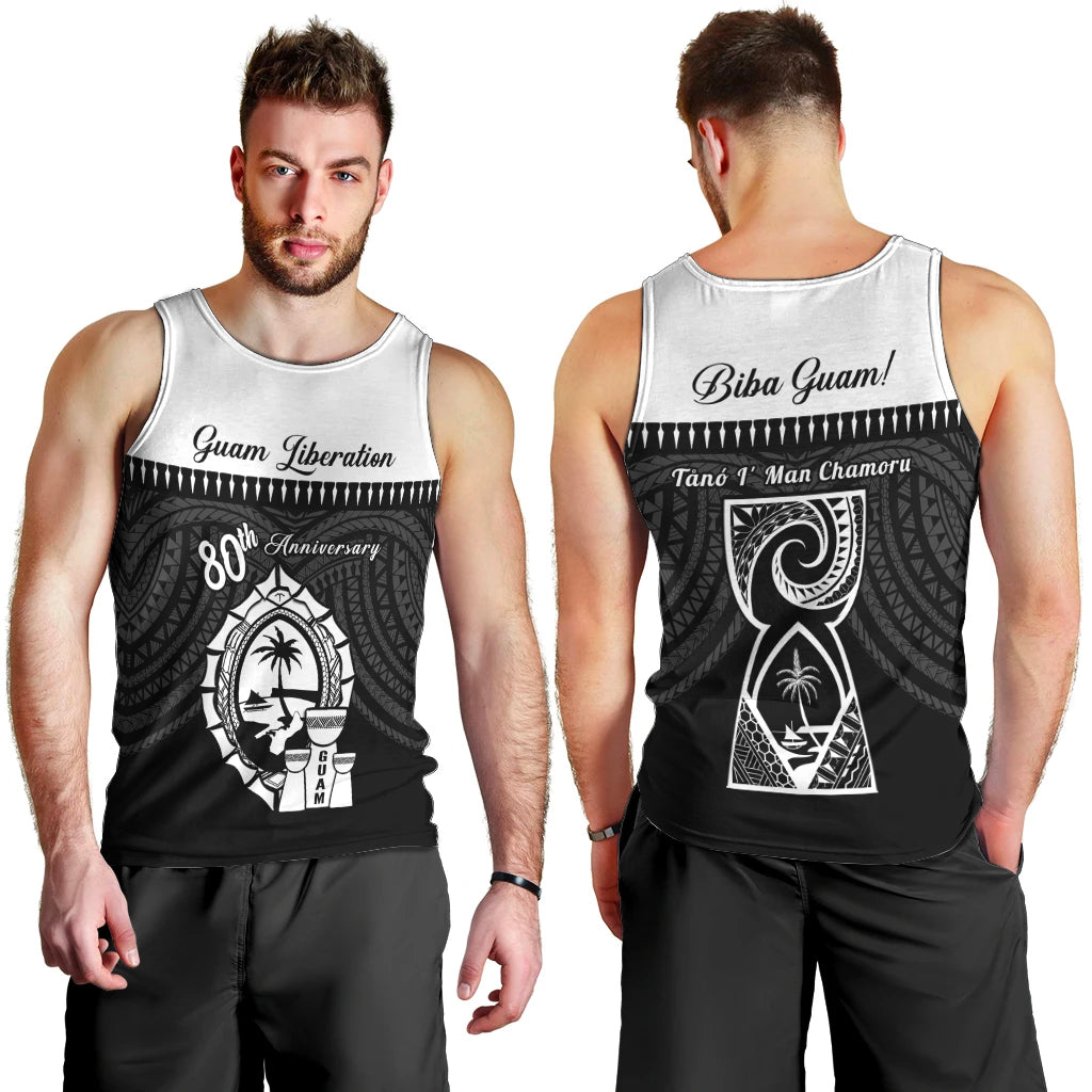 Guam Liberation Day Men Tank Top Biba Guahan Chamorro 80th Anniversary - Black