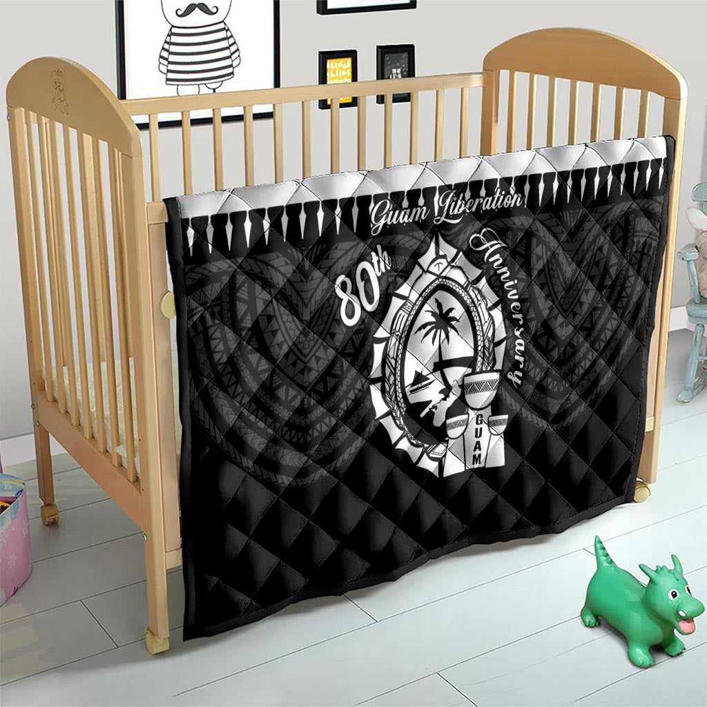 Guam Liberation Day Quilt Biba Guahan Chamorro 80th Anniversary - Black