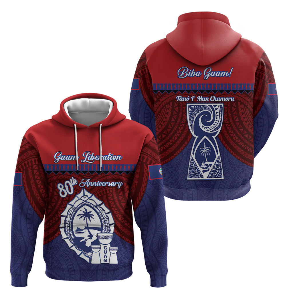 Guam Liberation Day Hoodie Biba Guahan Chamorro 80th Anniversary - Blue