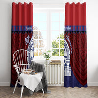 Guam Liberation Day Window Curtain Biba Guahan Chamorro 80th Anniversary - Blue