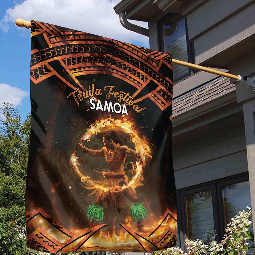 Samoa Teuila 2024 Festival Garden Flag Samoan Siva Afi With Red Gingers