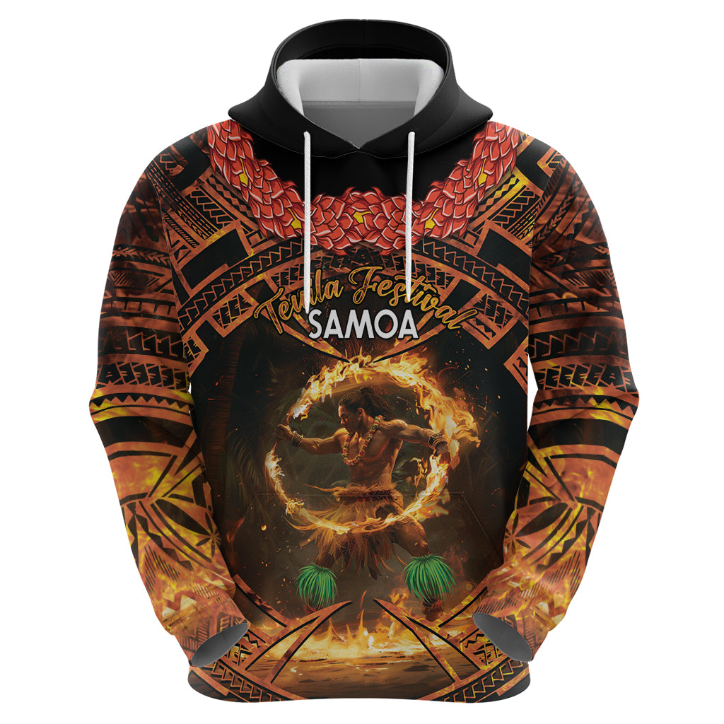 Samoa Teuila 2024 Festival Hoodie Samoan Siva Afi With Red Gingers