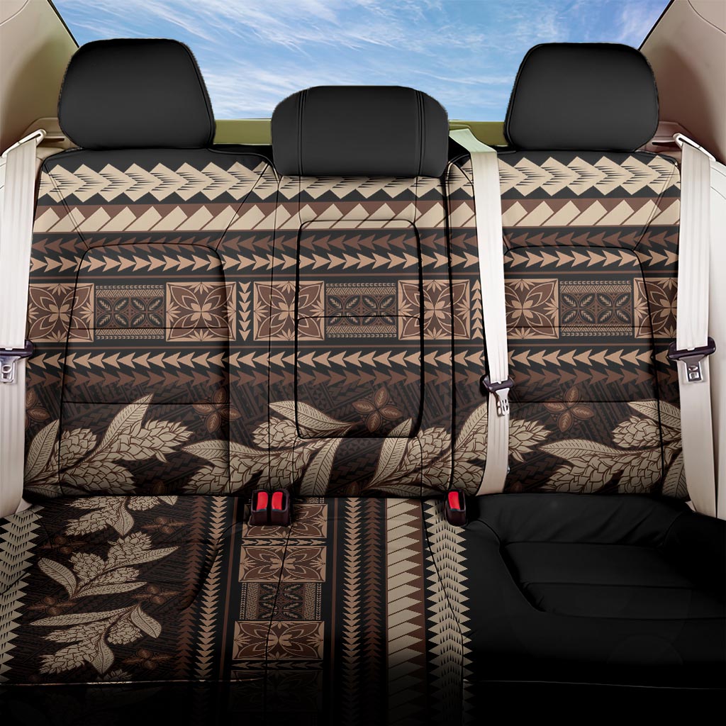 Black Samoa Siapo Teuila Flowers Back Car Seat Cover