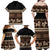 Black Samoa Siapo Teuila Flowers Family Matching Off Shoulder Maxi Dress and Hawaiian Shirt