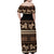 Black Samoa Siapo Teuila Flowers Family Matching Off Shoulder Maxi Dress and Hawaiian Shirt