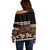 Black Samoa Siapo Teuila Flowers Off Shoulder Sweater