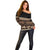 Black Samoa Siapo Teuila Flowers Off Shoulder Sweater