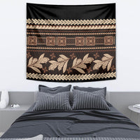 Black Samoa Siapo Teuila Flowers Tapestry