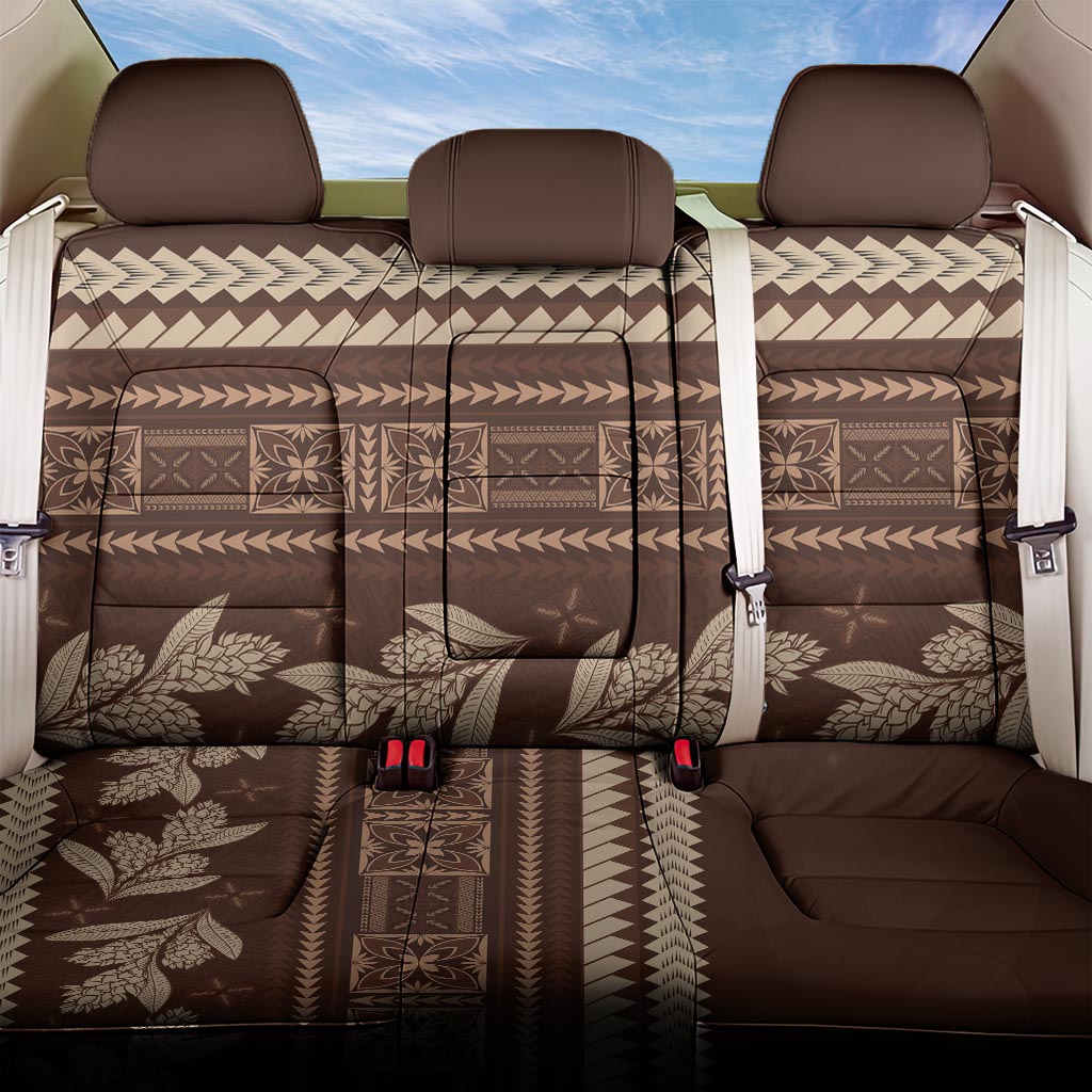 Brown Samoa Siapo Teuila Flowers Back Car Seat Cover