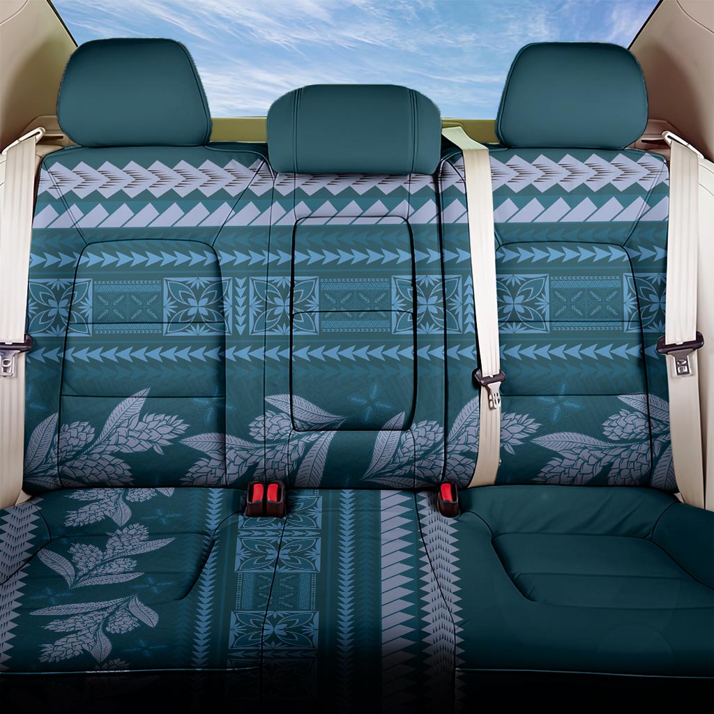 Dark Cyan Samoa Siapo Teuila Flowers Back Car Seat Cover