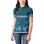 Dark Cyan Samoa Siapo Teuila Flowers Women Polo Shirt