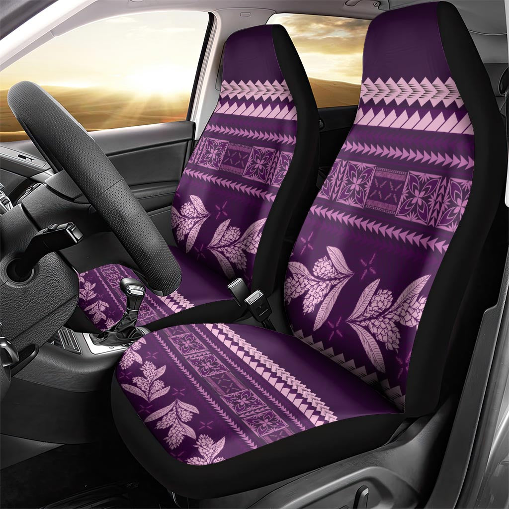 Purple Samoa Siapo Teuila Flowers Car Seat Cover