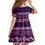 Purple Samoa Siapo Teuila Flowers Family Matching Off Shoulder Maxi Dress and Hawaiian Shirt