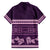 Purple Samoa Siapo Teuila Flowers Family Matching Off Shoulder Maxi Dress and Hawaiian Shirt