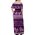 Purple Samoa Siapo Teuila Flowers Family Matching Off Shoulder Maxi Dress and Hawaiian Shirt