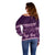 Purple Samoa Siapo Teuila Flowers Off Shoulder Sweater