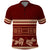 Red Samoa Siapo Teuila Flowers Polo Shirt