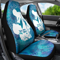 Turquoise Polynesia Father's Day Car Seat Cover Dad You Are My Hero