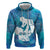 Turquoise Polynesia Father's Day Hoodie Dad You Are My Hero