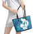 Turquoise Polynesia Father's Day Leather Tote Bag Dad You Are My Hero