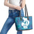 Turquoise Polynesia Father's Day Leather Tote Bag Dad You Are My Hero