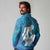 Turquoise Polynesia Father's Day Long Sleeve Polo Shirt Dad You Are My Hero
